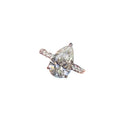 Vintage Boutique 3CT Pear Diamond  9k 10k 14k Solid White Gold 925 Silver Moissanite Engagement Ring Wedding Bridal Jewelry