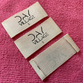 Matte Surface Natural Color Cotton Size Labelsilk Screen Printing Size Cotton Collar Tags for Blouse