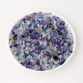 Wholesale 5-7mm Bulk Natural Colorful rainbow Fluorite Chips Healing Crystal Gravels Tumble Stone Decoration