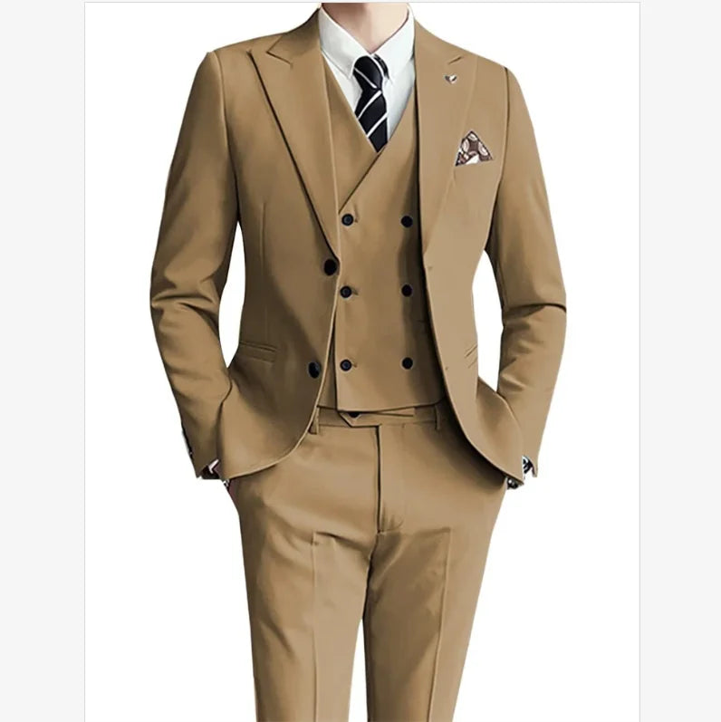 New Three-piece Men's Slim-fit Suit Wedding Ball Men's Suit Groom's Dress
