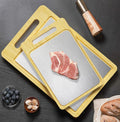 Bridge Double-Sided Bamboo & Food-Grade 304 Stainless Steel Cutting Board 15.5"x11" 1.5cm Thick Easy to Clean Kitchen Tool