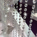 Home Hotel Restaurant Shop Decoration Transparent Polished K9 Optical Crystal Irregular Beads 1 Metre Beaded Garland Custom