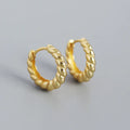 Custom Goth Bohemian 9.5mm Huggie Hoop Earrings Gold Plated 925 Sterling Silver Women's Party Jewelry Trendy Statement Weddings