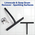 Lightweight Silicone Shower Squeegee with Long Handle Window Cleaning Wiper Blade Hook for Bathroom & Car Glass Cleaning