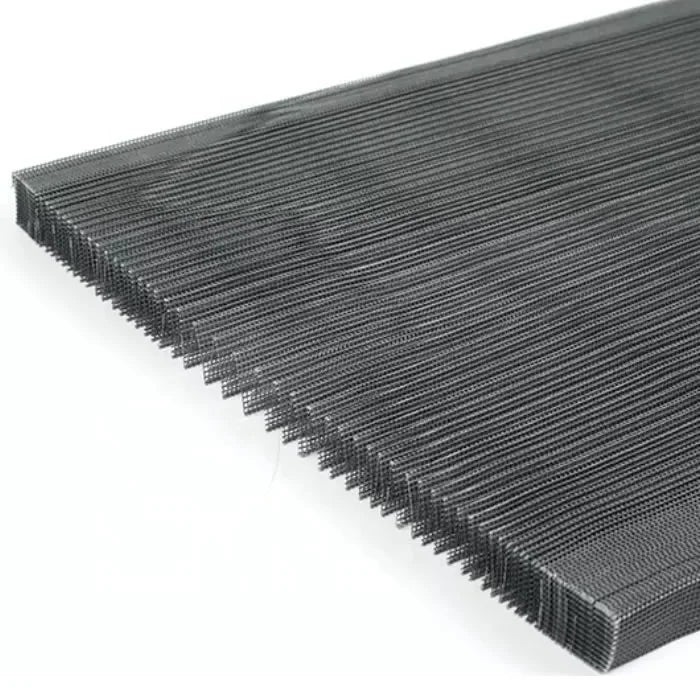 Modern Design Retractable Fly Screens PVC Coated Polyester Mesh Fabric Fire-Proof Plisse Hotel Use Folding Screen Door Mosquito