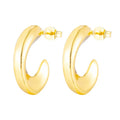 Chunky Stainless Steel Gold Plated Stud Earrings High Quality Jewelry Vintage Design Jewelry for Women Party Wedding Gift