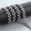 Stainless Steel Double Bead Chain Circular Fashion Making Necklace Bracelet Hipster Accessories Pack Pants Pendant
