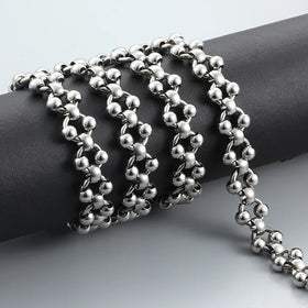 Stainless Steel Double Bead Chain Circular Fashion Making Necklace Bracelet Hipster Accessories Pack Pants Pendant