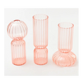 Nordic Creative Striped Bubble Vase Hand Blown Colored Cylinder Flower Arrangements Glass Flower Vases for Home Decoration