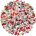 50Pcs New Style Funny Christmas Festival Winter Red Sticker for Children Promotion Gift Home Wall Car Decor Luggage Stickers