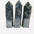 Wholesale Natural Quartz Arfvedsonite Crystal Astrophyllite Tower Fireworks Stone Points for Fengshui Decoration