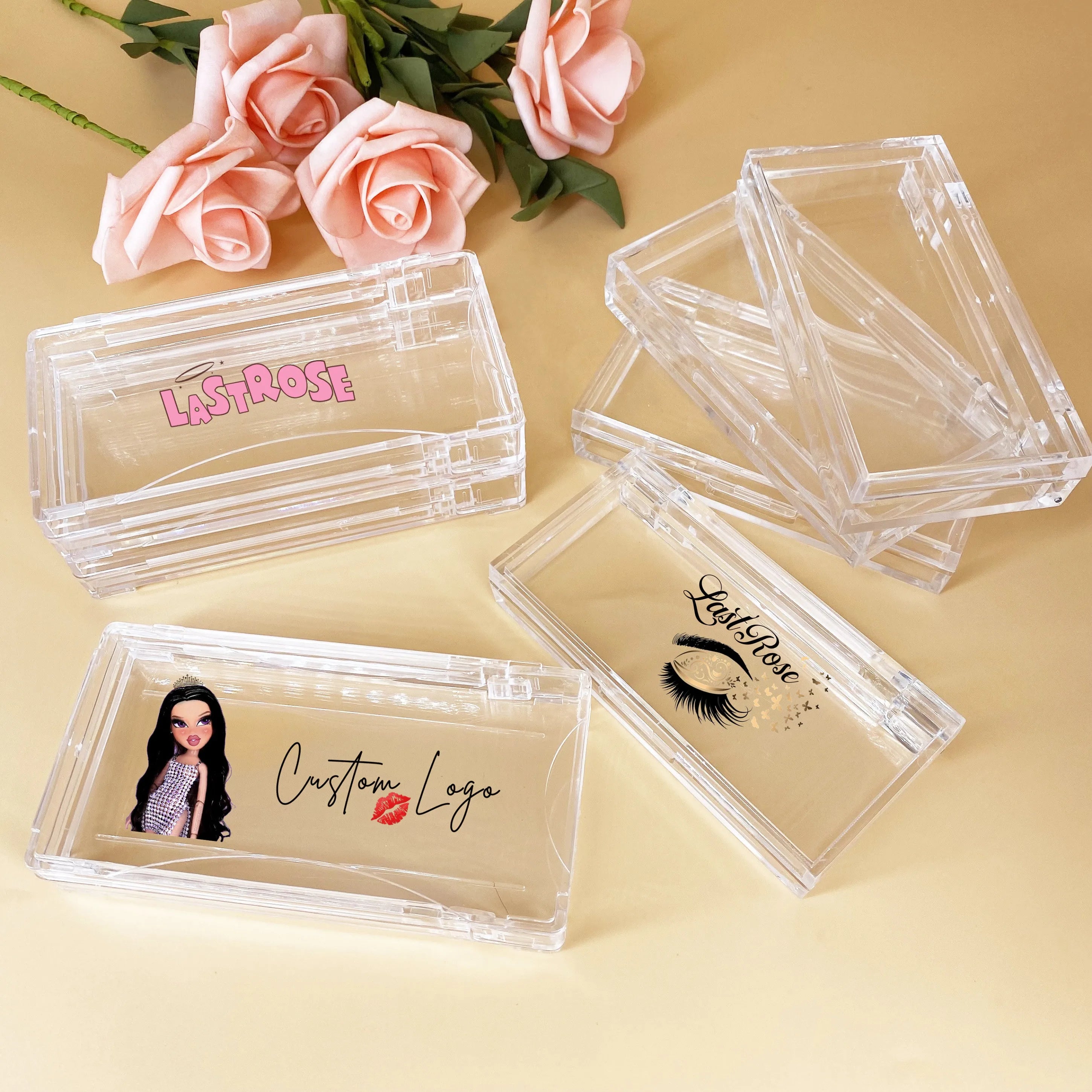 Mink Eyelashes butterfly case  butterfly Acrylic Boxes Butterfly Window Wholesale Vendor Eyelashes Packaging