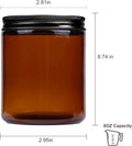 Empty 8oz 250ml Amber Glass Candle Holders Lanterns and Candle Jars with Metal Lids and Kraft Labels for Making Candles