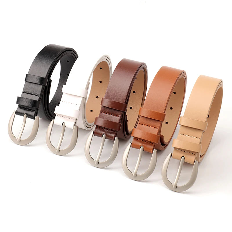 JULUN Women's Belts PU Belt Manufacture Custom Belt Multi-color With Matte Silver Buckle Minimalist Casual Waist Accessory