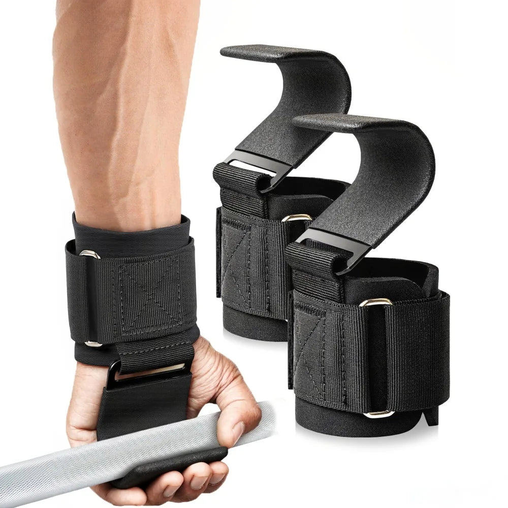 Wholesale Gym Fitness Power Weightlifting Brace Wrist Hooks Grips Wrist Straps Wraps Wrist Support