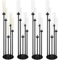 LANJO 5/9 ARMS Black European-Style Iron 106CM 28CM Length China Candelabra for Wedding Creative Road Guide