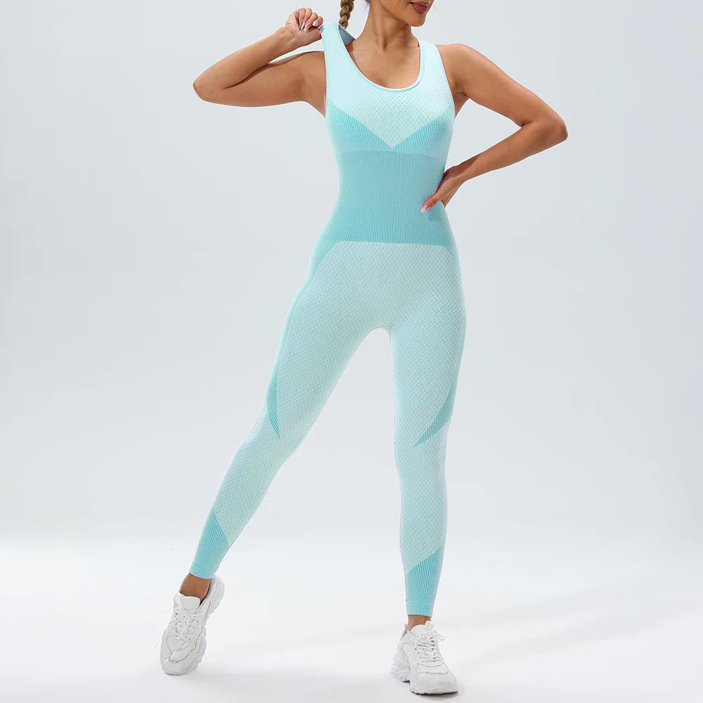 FLW Seamless Yoga Bodysuit Shrinking Elastic Body Shaping Garment Sportswear One Piece Yoga Jumpsuit for Women