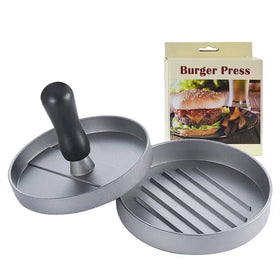 Kingwise Household Non-Stick Hamburger Press Patty Maker Mold Aluminium Burger Meat Press with Wax Papers