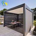 Customized Factory Canopy Motorized Adjustable Louver Sun Gazebo Bioclimatic Louvered Aluminum Bioclimate Pergola