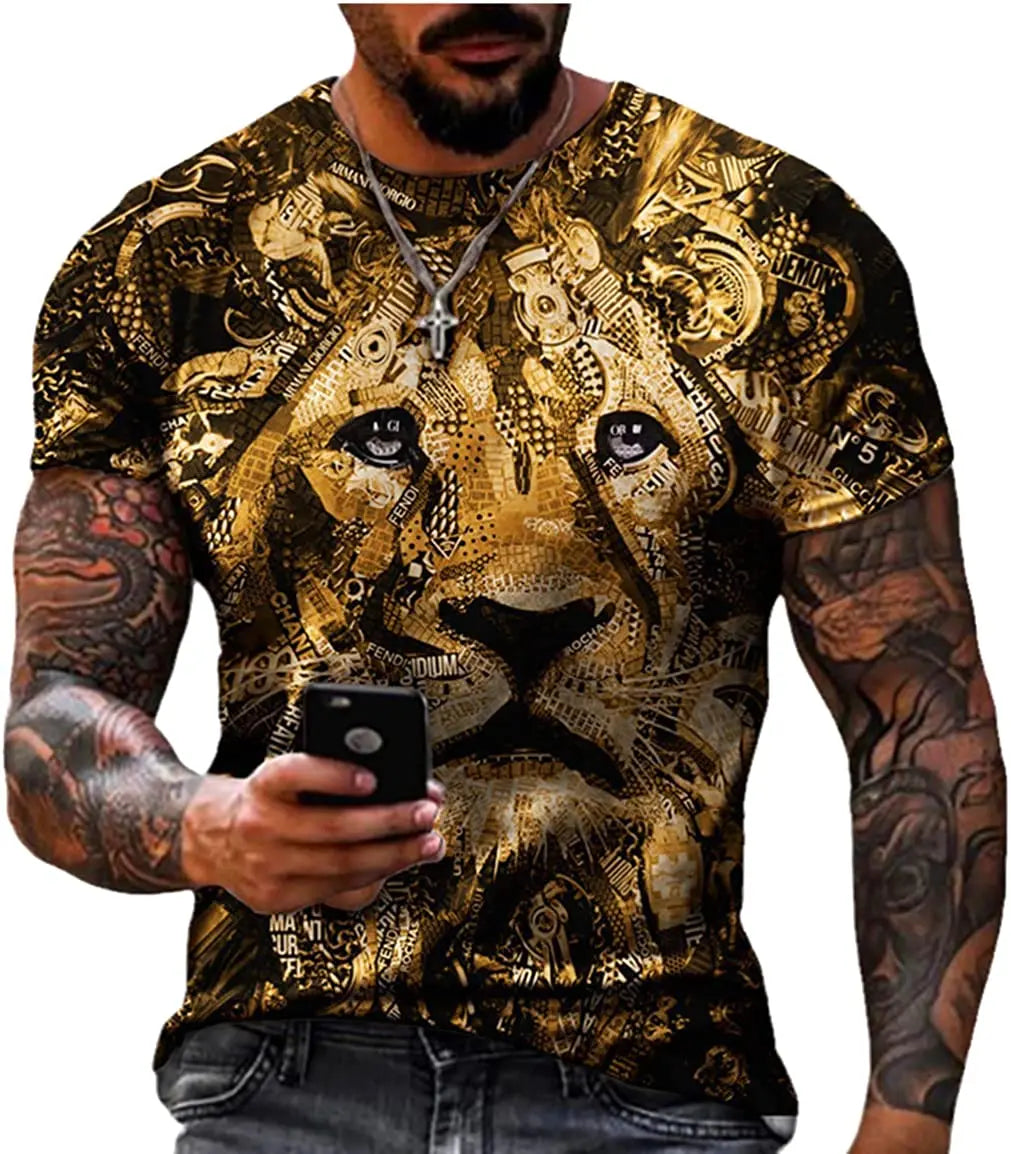 Fitspi Wholesale Men's 3d Printed T-shirt Fashion Fun Tees 3d Graphic Casual Short Sleeve Summer Crew Neck Top Tshirt