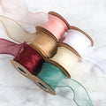 60mm Organza Ribbon Roll 10Yards/Roll for Gift Wrapping Wedding Birthday Party Decor