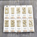Girls Boys Babies' Birthday Cake Toppers Number Silver/Gold Paraffin Art Candle Christmas Holiday Party Home Decoration