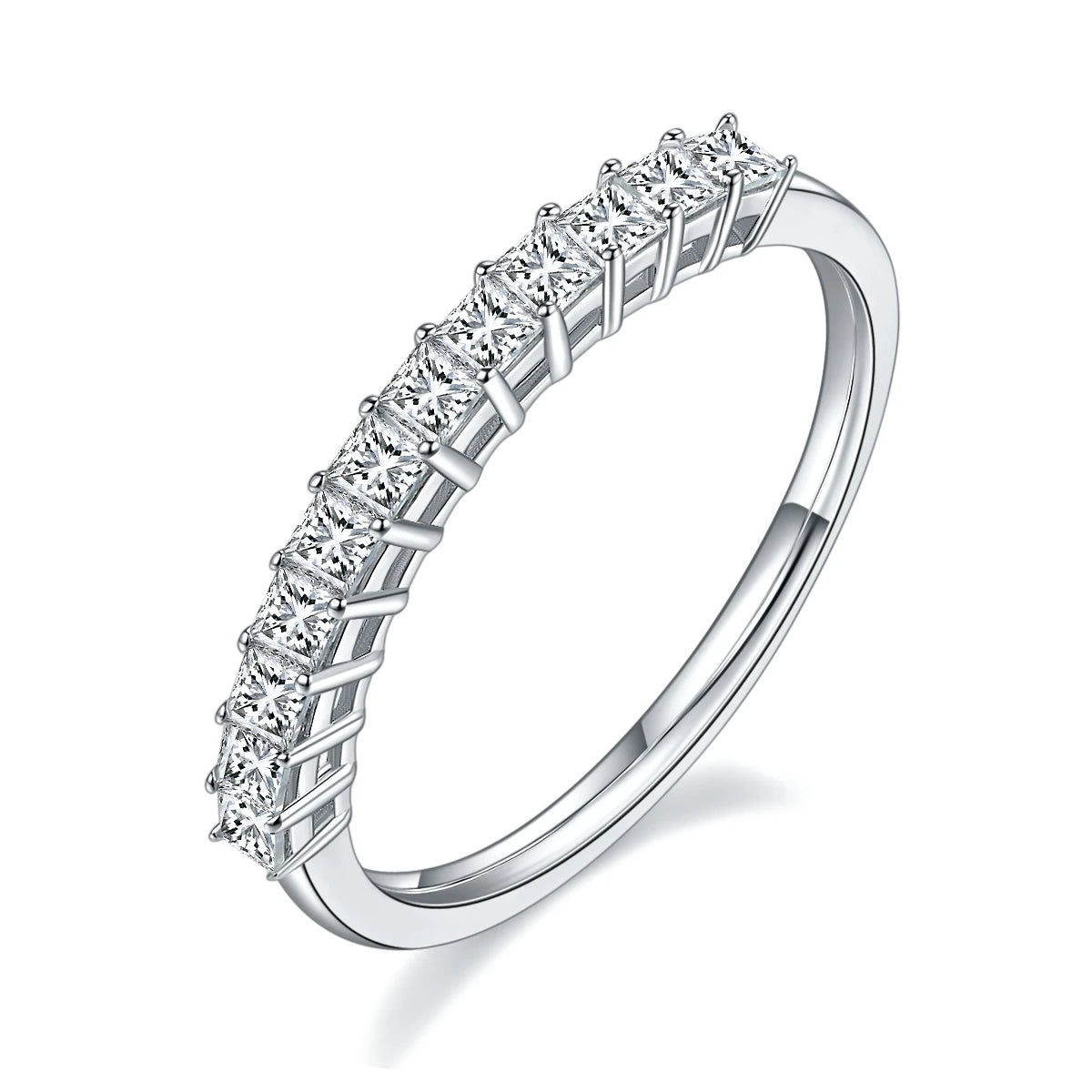 M92E Abiding Jewelry OEM ODM Moissanite Diamond Jewellery Custom 925 Sterling Silver Square Moissanite Ring
