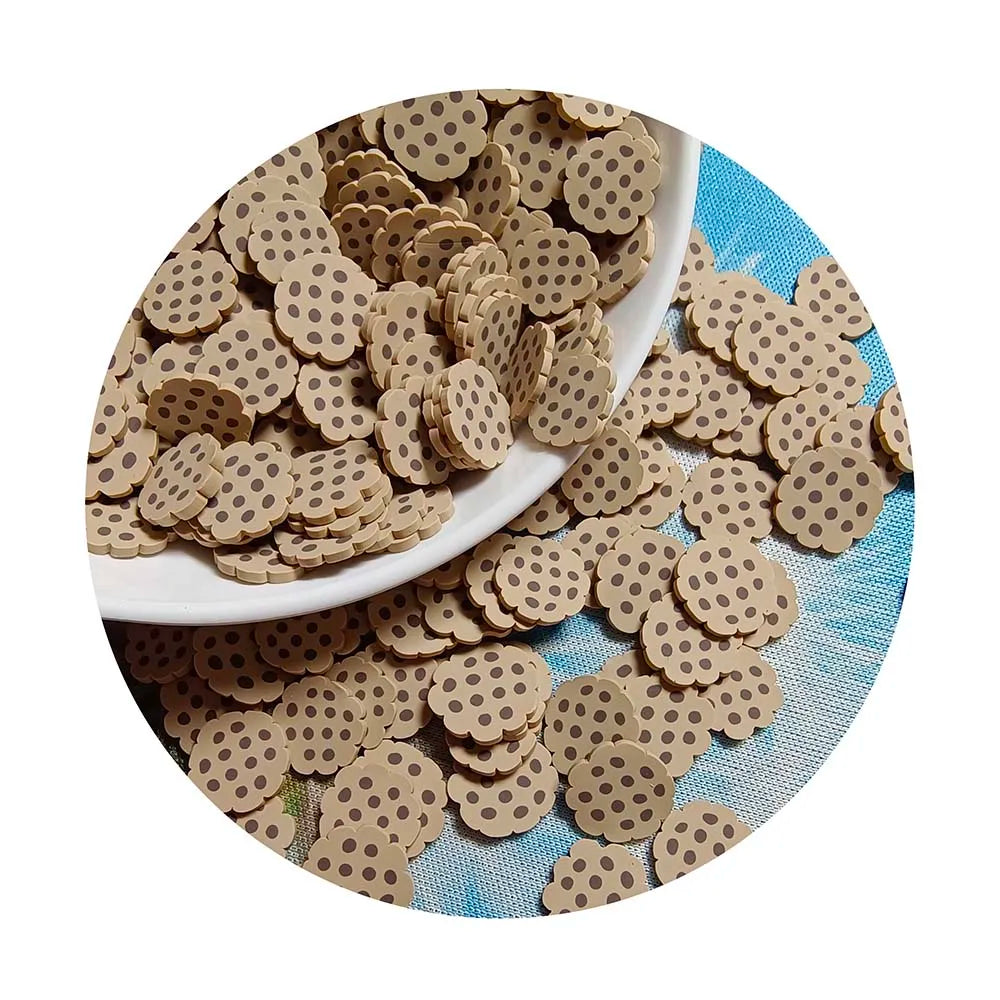 500g Hot Selling Clay Cookie Slice Mini Biscuits Sprinkle for Nail Art Crafts Making Phone Deco DIY Slime Filling
