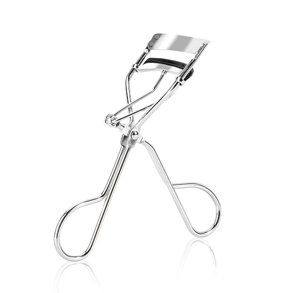 Silicone Pad Silver Stainless Steel Eyelash Lifting Tool Eyelash Curler With Magic Curl