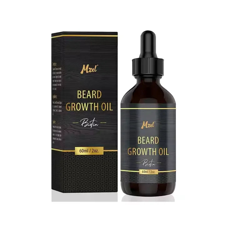 Thickening and Conditioning Beard Growth Oil with Biotin - All Natural Beard Growth Serum Promotes Facial Hair Growth for Men