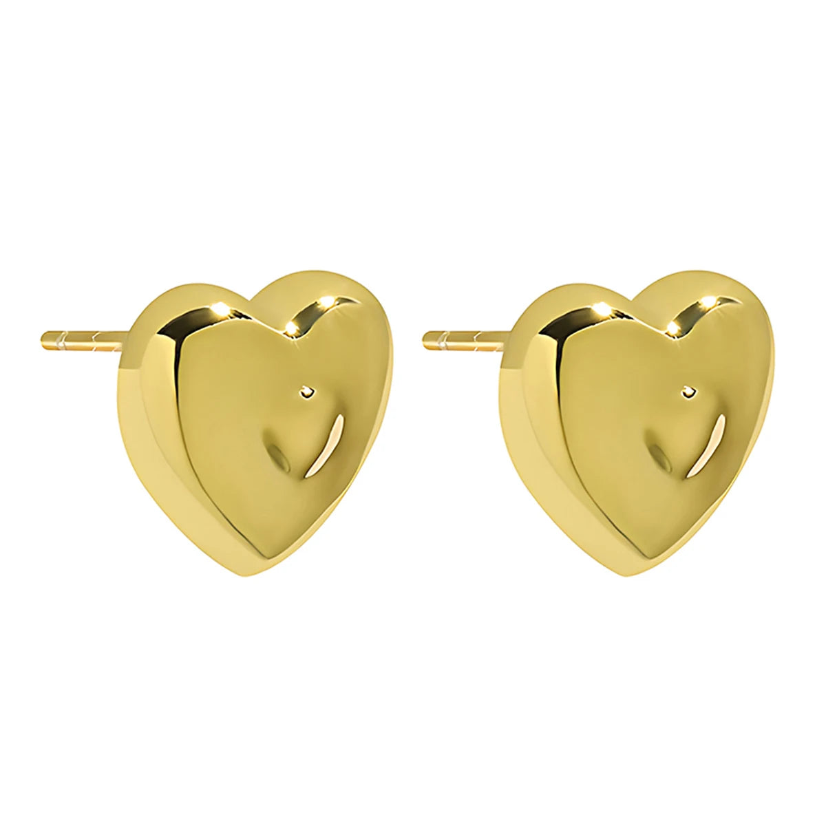Fine 18K Gold Heart Stud Earrings for Womens Elegant Simple 925 Sterling Silver Earring Custom Fine Designer Jewelry Wholesale