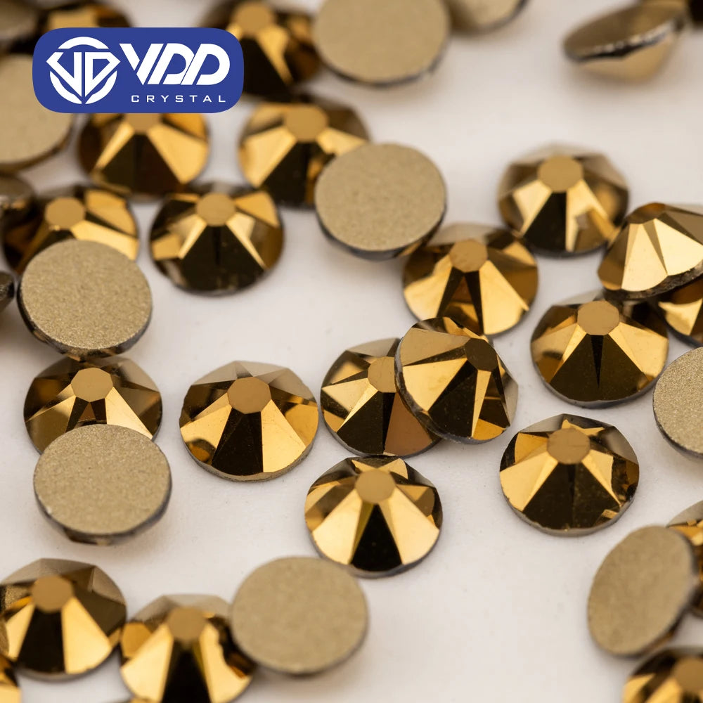 VDD 067 Aurum SS16-SS30 2088 Rhinestones Crystal High Quality 8 Big 8 Small Flatback Stone for DIY Crafts Nail Art Decorations