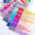 Hisenlee Nail Jewelry 17 Colors 0.6-0.8mm Glass Nail Caviar Beads Micro Crystal Handmade Polished 3D Luxury DIY Nail Art