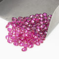 HanYu Fast Dispatch Melee Size Stone Oval Cut Synthetic Loose Gemstone 5# Red Ruby Corundum