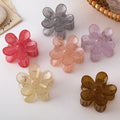 Candy Color Transparent Hair Clips Flower Hair Claw Sweet Hair Claw Clips for Girls