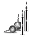 3.5g 5g 7g 10g 14g Inverted Fishing Lead Sinkers Kit Drop Cylindrical Spherical Shape Fishing Accessories Tackle