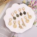 Women's 18K Gold Plated Snake Shape Hoop Earrings Stainless Steel Fashion Jewelry with Personality