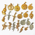 In Stocks Medusa Angel Wing Compass Pendant Lion Sword Medal Praying Hands Saint Pendant Tarnish Free Uk Hot Crucifix Pendant