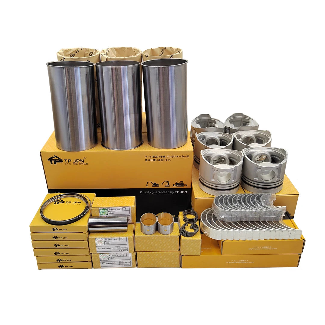 SUNORO Original Isuzu Engine Overhaul Kit for 6BG1 6BG1T 6.5L diesel Engine Parts Engine Piston Cylinder Liner Kit