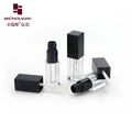 3 ml Empty Black Top Lip Gloss Packaging Containers Transparent Tube With Wand