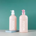Fuyun Unique Shape PET 500ml & 800ml Shampoo Lotion Bottles New Design Shower Gel Bottle with Pump Sprayer for Blush Use