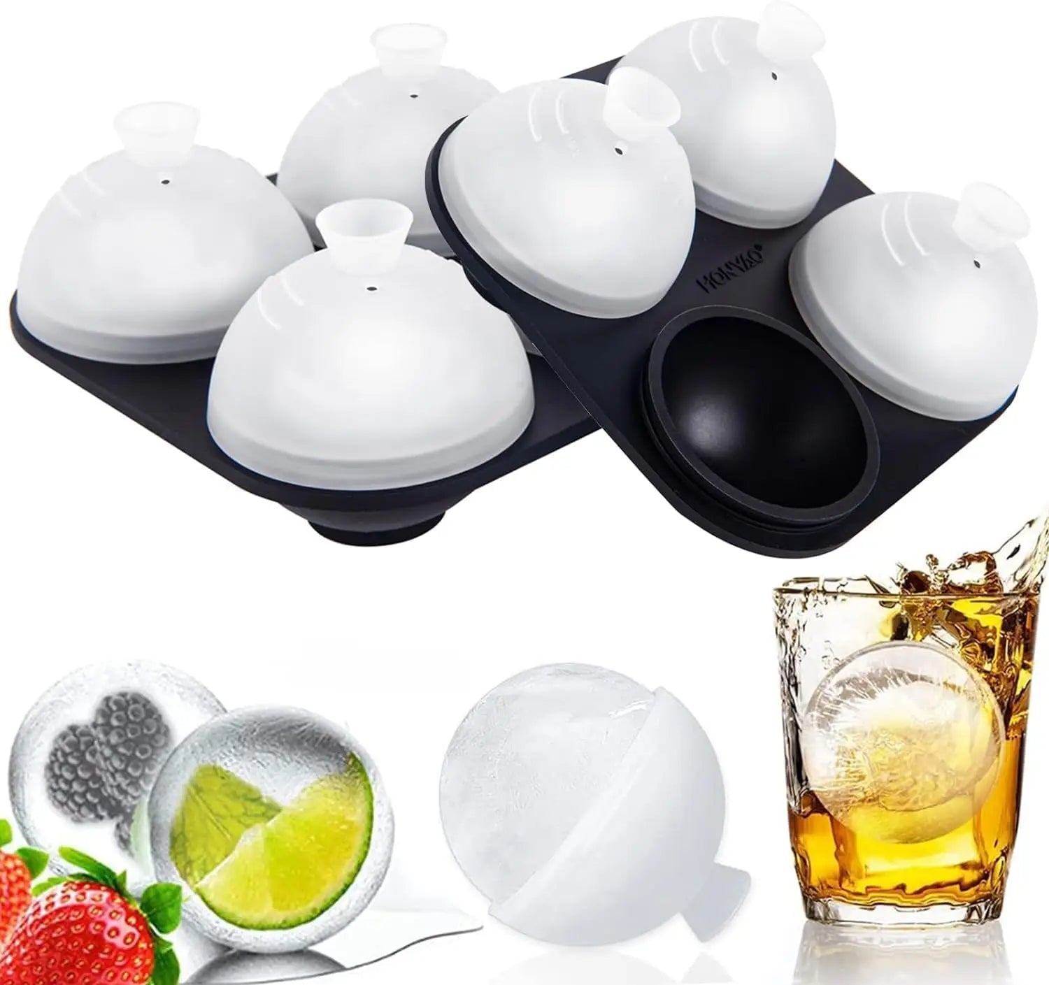 2025 Top Sale Food Grade Custom logo Silicone Promotional Business Gift Silicone Ice Cube Tray Mold for Whiskey Cocktails