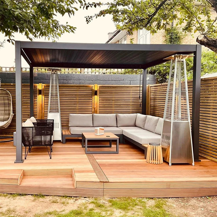 Adjustable Wall Mounted Roof Patio Terrace Garden Swimming Pool Smart Waterproof Aluminum Pergolas and Gazebos Outdoor