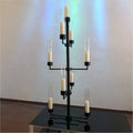 New Design 9 Arms Tall Black Candle Holder  for Wedding Centerpieces