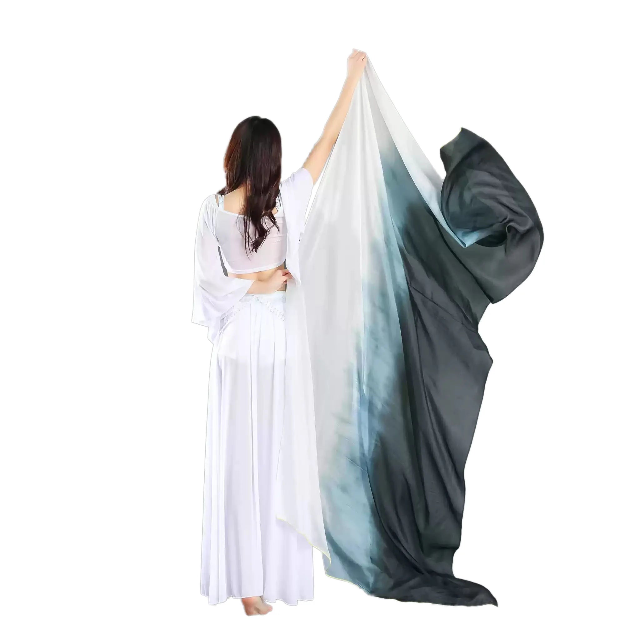 High Quality Gradient Colored Long Scarves Used for Belly Dance Class Performances Veil