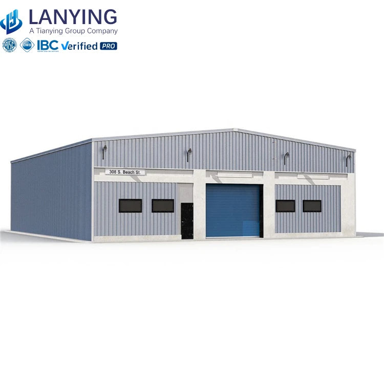 Low Cost Prefabricated Steel Structure Building Light Weight Warehouse/Workshop/Aircraft Hangar/Office Construction Material
