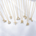 925 Sterling Silver Gold Plated Minimalist Sign Jewelry Plated 12 Horoscope Pendant  Zodiac Necklaces  for Women Girl