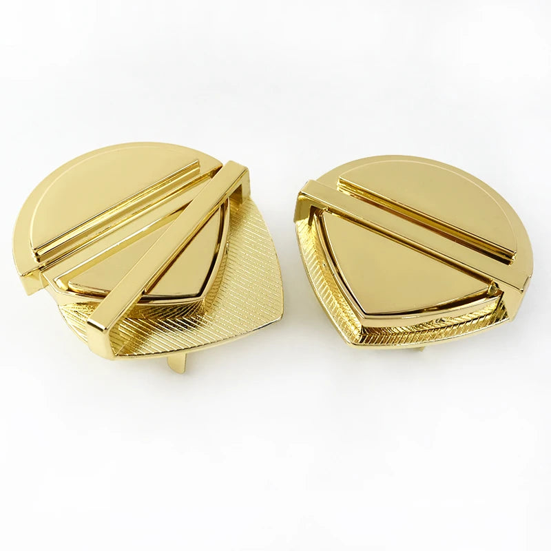 Meetee BD387 Luggage Leather Bag Triangle Plug Lock Hardware Accessory Alloy Lock Buckle for Handbag Snap Clasp Push Bag Locks