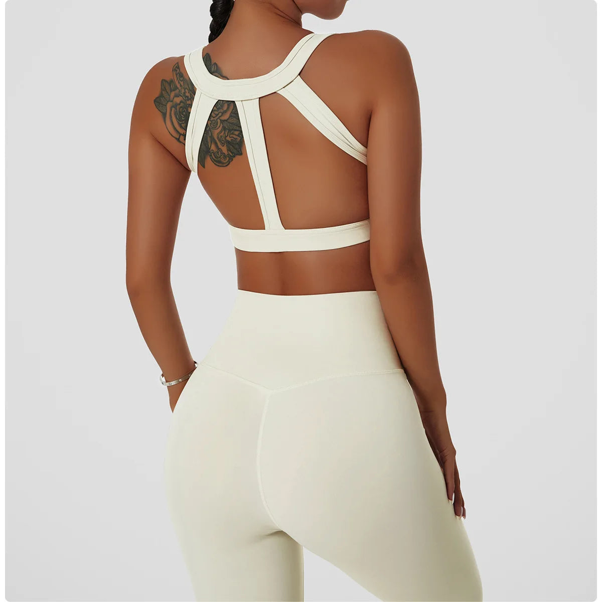 High Quality Ladies Running Fitness Yoga Sport Bra Leggings Set Custom Logo Breathable and Lightweight