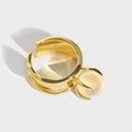 FUAMAY Big Quartz Diamond Wedding Rings Custom Design 18K Gold Plated Sterling Silver Classic Gemstone Engagement Ring for Woman MegaBDM